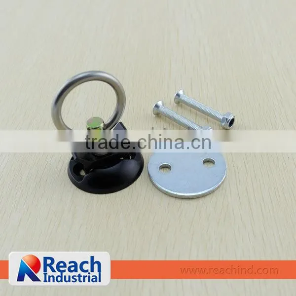 Olive Airline Track Single Stud Fitting with D Ring