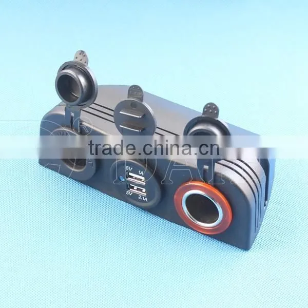 Tent Three Hole Mounted 5V 1A USB Charger Car Cigarette Lighter Socket Car Power Socket Splitter