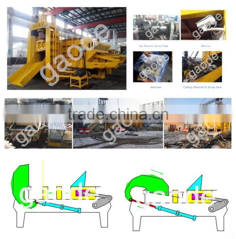automatic hydraulic metal scrap shear press diesel drive
