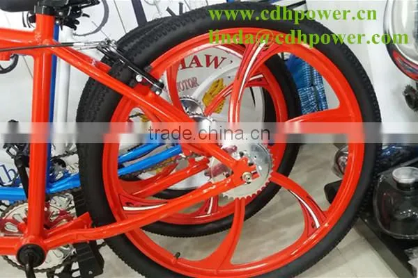 motorized bicycle with gas frame built in equipped with engine kits