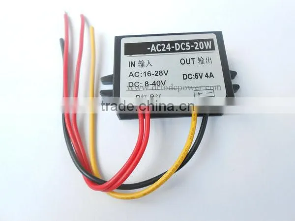 ac-dc power supply module 5v buck module AC24V turn DC5V 24V AC to DC 5V4A3A2A1A