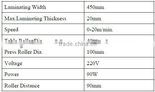 18 Inch Economy Glass Cold Laminator Laminating Machine
