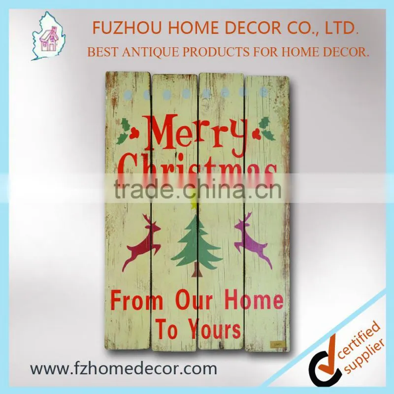 Christmas wooden wall craft plaque signs in customized printing