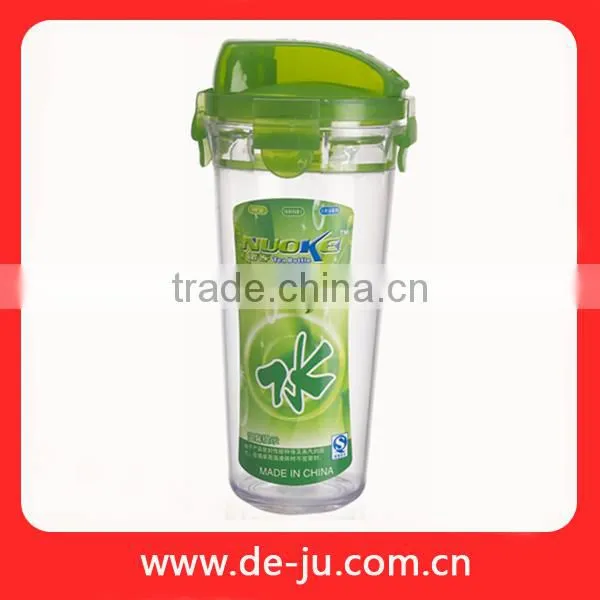 PP Transparent 500ml Four Locks Cap Light Water Bottle With