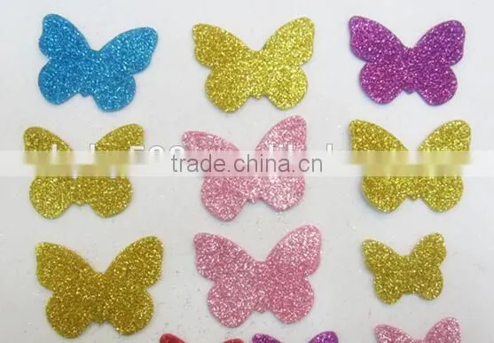 EVA foam glitter educational heart toy kit ,diy EVA foam material kit,wholesalse diy eva products