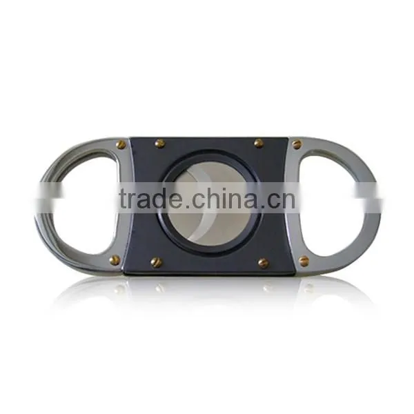 Stainless Steel Cigar Cutter, Blade Metal Silver Scissor Pocket Size Cigar Knife