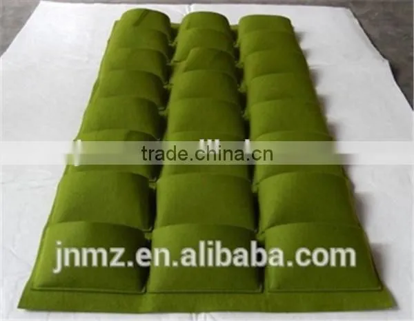 Felt bags vertical garden