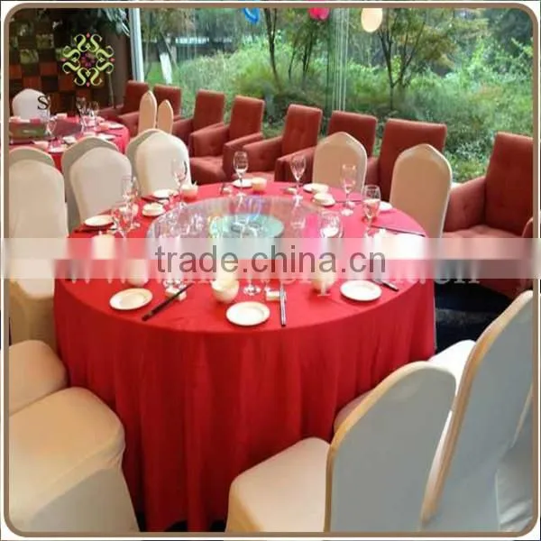 white polyester table cloth for wedding or hotle use