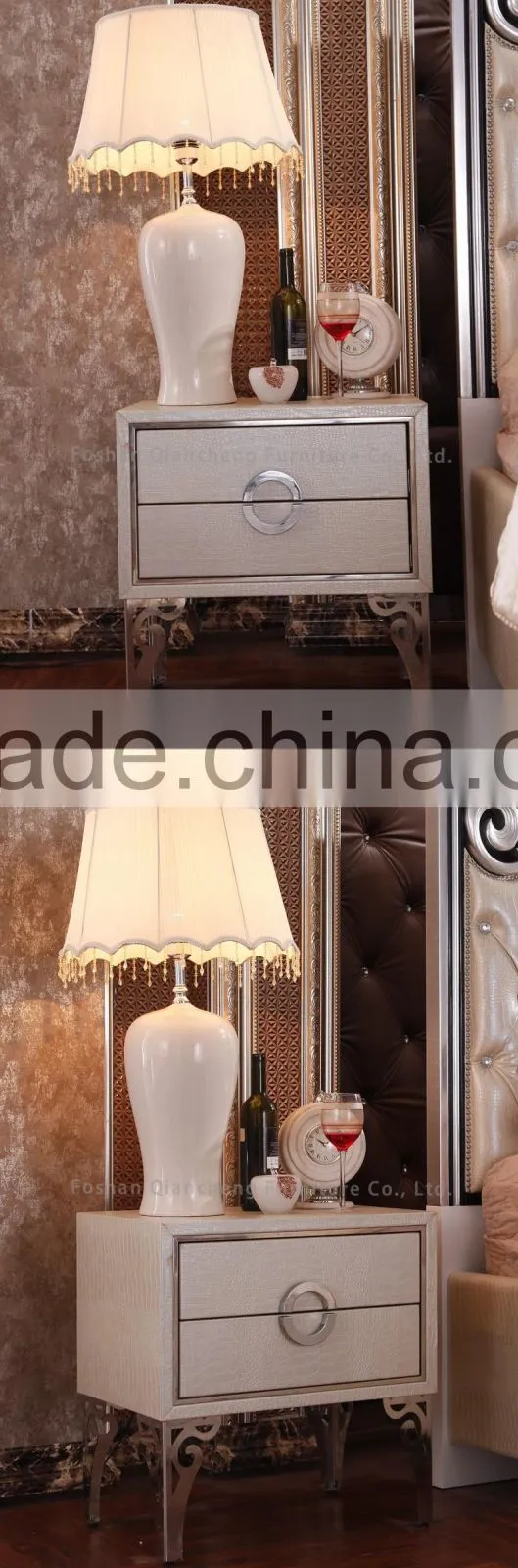 Mirrored bedside table with cabinet italy design
