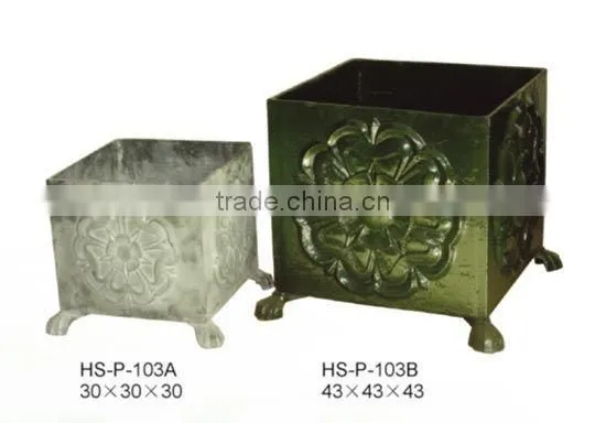 cast iron clay garden flower pot