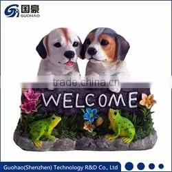 Attractive Welcome sign rock with frog for Home Garden Statue Decor Gift