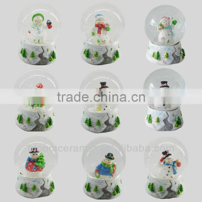 Unique resin water snow globe