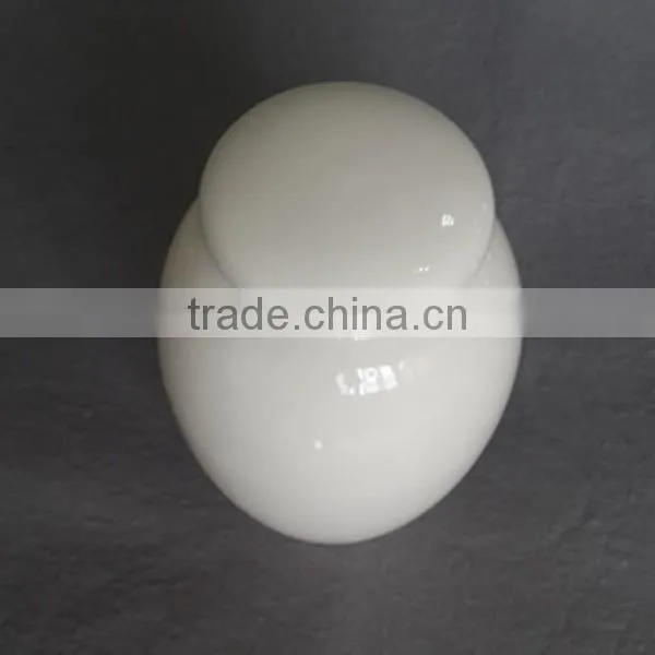 White ceramic pet urn
