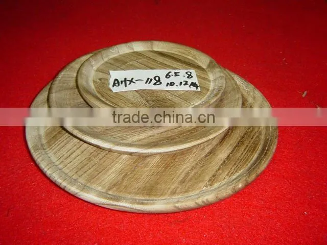 carbonized round wooden plate for sale