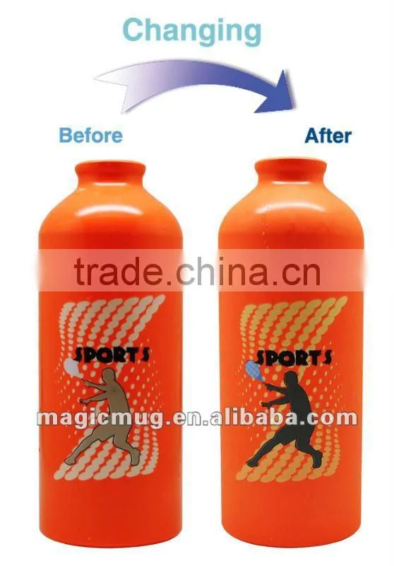 Alumium water bottle cold color changing in Shenzhen factory