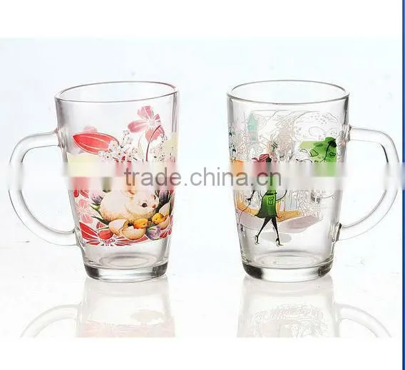 2014 hot sell insulated glass coffee cup without handle