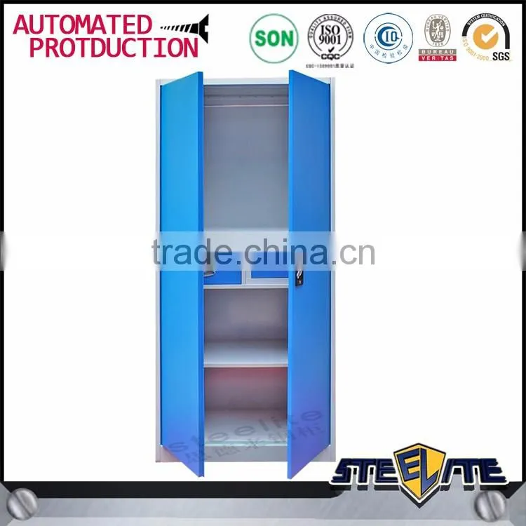 2 door steel amirah wardrobe with safe code lock cabinet