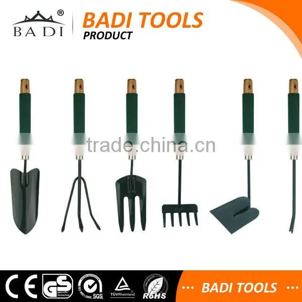 6 pieces Hot sale household kids wooden garden mini tool hand tool set