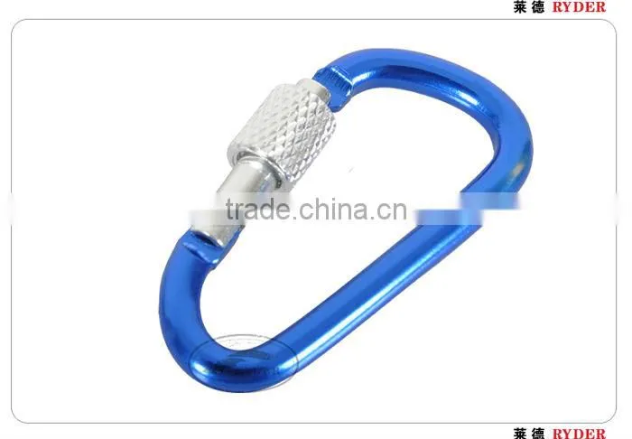 6mm Colorful Customized Aluminium Outdoor Karabiner Clips