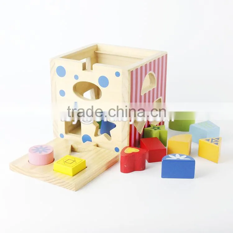 Best children coordinating eye and hand wooden educational toys funny shape blocks kids wooden educational toys W12D067