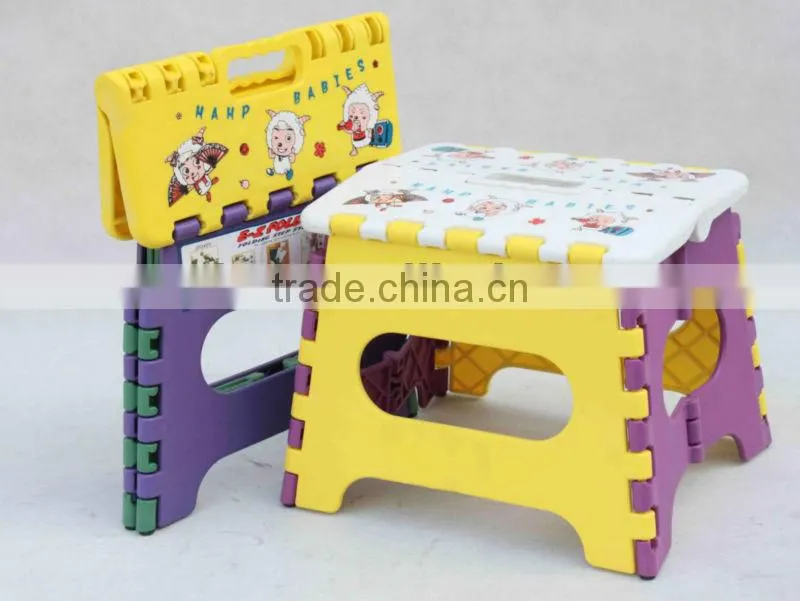 Cute and popular mini portable plastic folding step stool