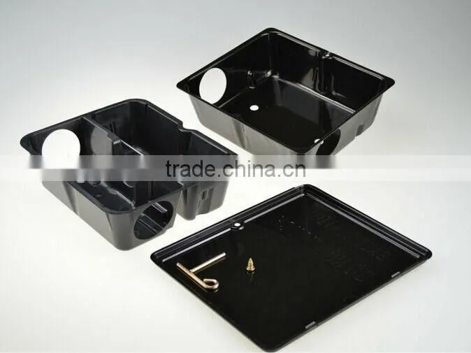 Black metal rodent bait station SX-5011