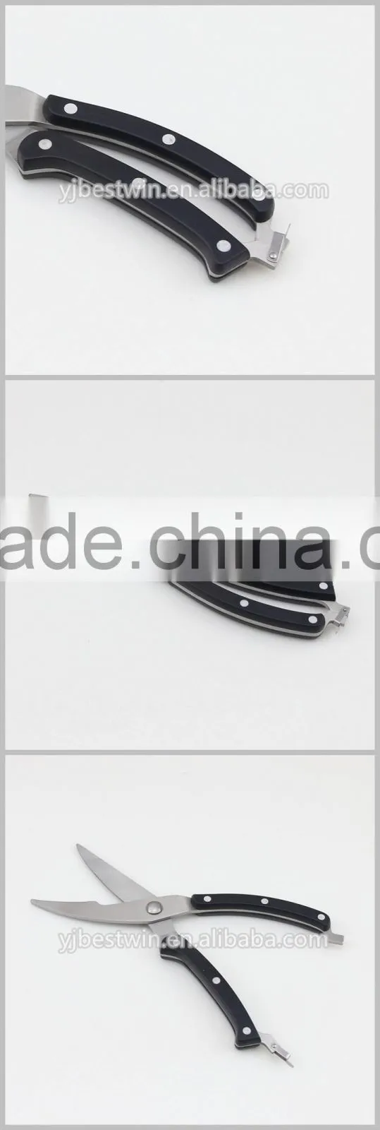 High Quality And Best Handle Feeling Kitchen Scissors Spring Loaded Kitchen Shears Professional Poultry Shears With Locking Clip