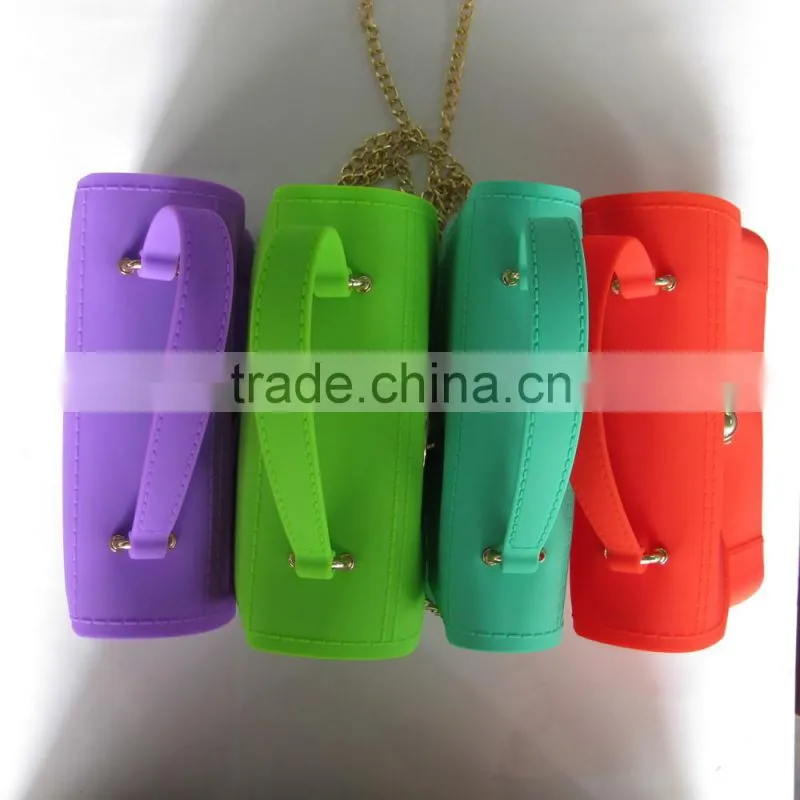 silicone mk fashion handbags silicone bags jelly colors for wholesale China