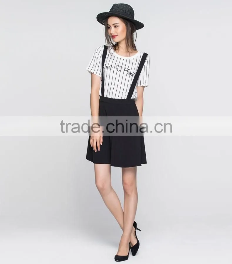 fashion style suspender skirt black mini skirt ladies short skirt designs