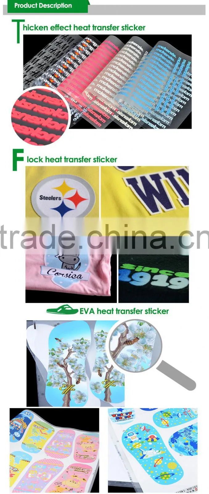 Customize Heat Transfer Stickers For Garments
