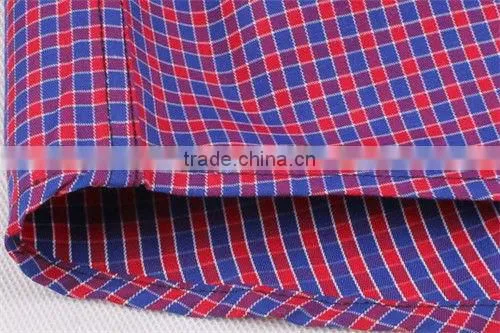 Slim fit shirt for man contrast button down collar checks shirts men