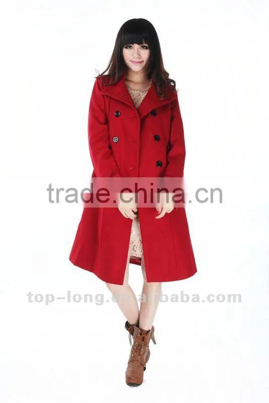 2012 women russian winter coat of melton clothing fashion textile stock
