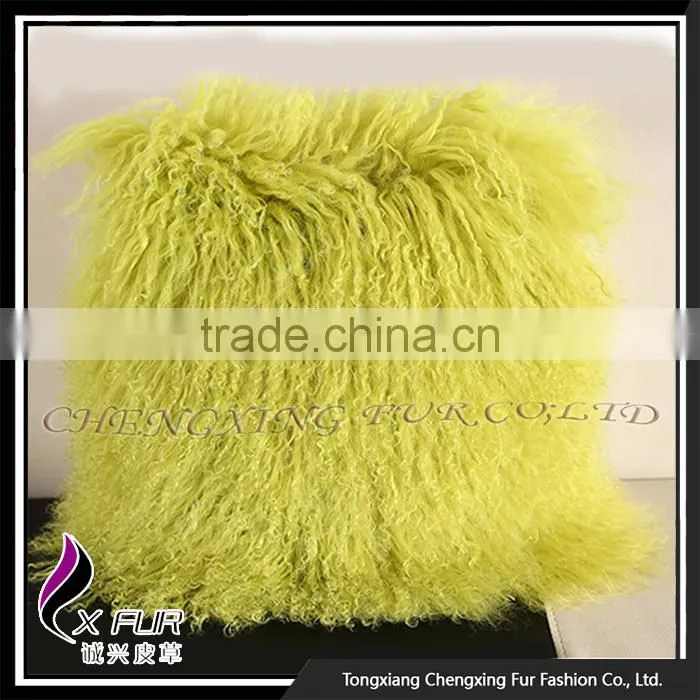 CX-D-04G Elegant Mongolian Lamb Fur Pillow Cover Cases
