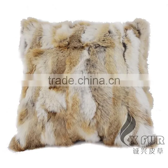 CX-D-17A Decorative Pillow, Sofa Cushion Rabbit Fur Pillow Case Custom
