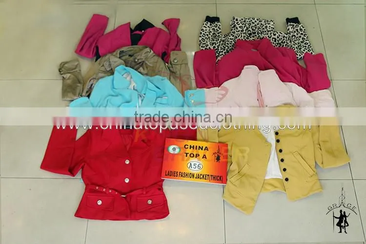 2016 guangdong cheap ladies red casual long coat second hand
