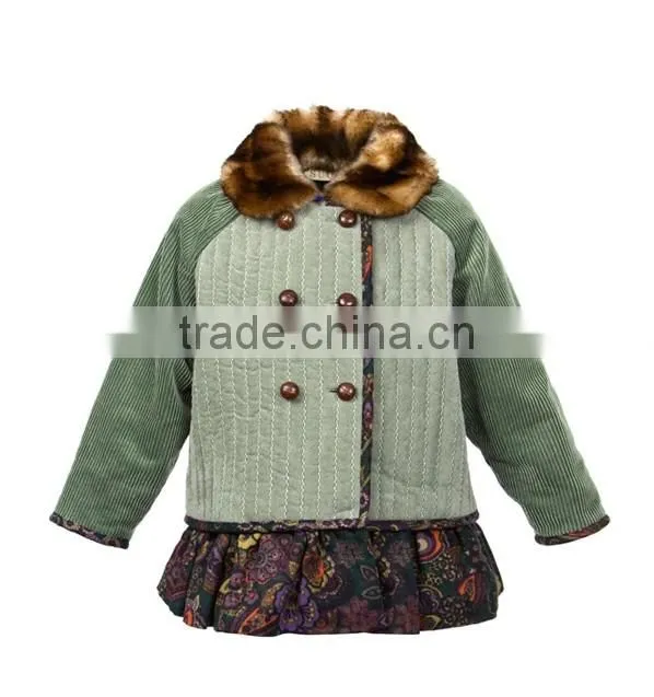 European Fashion Designer Baby Clothes Girl Baby Clothes China Infant Coat Baby Girls Winter Coat