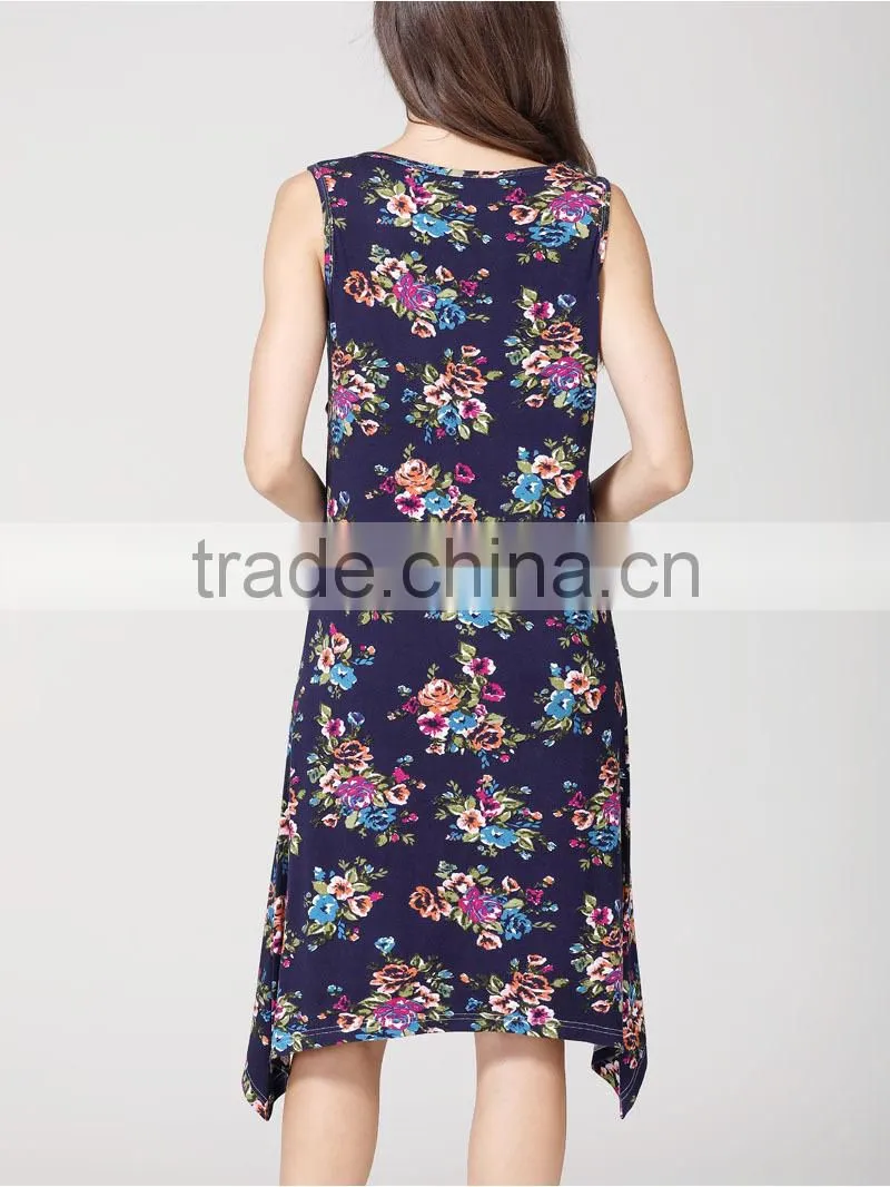 2017 MAMALOVE New Sleeveless Cotton Floral Maternity Clothes Breastfeeding Dress Women Pregnant dress