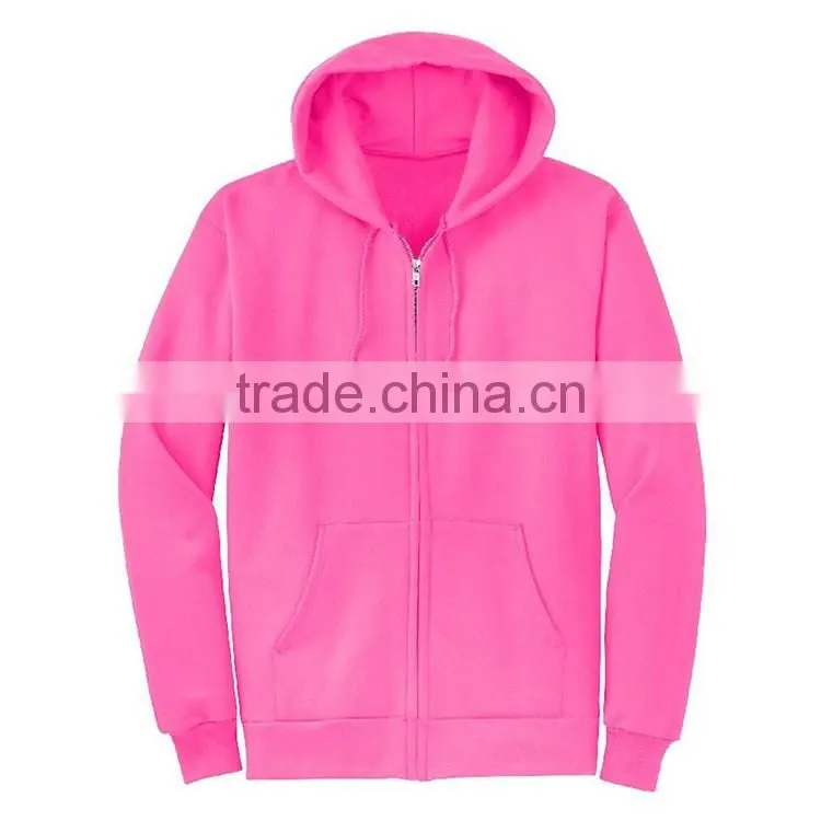 China Factory Wholesale Cheap Price Plain Zip Up Unbranded Custom Print Hoodie