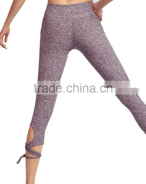 Wholesale Women workout Sports leggings Tie up Strappy Tights Pants Yoga Leggings
