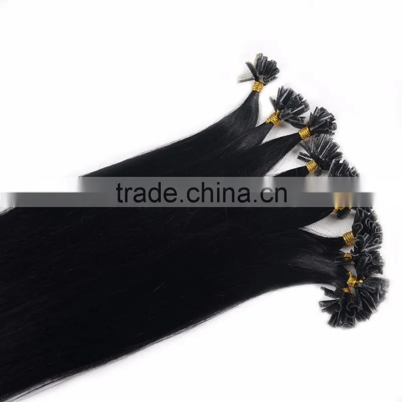 indian hair flat tip extension, pre-bonded hair extension,