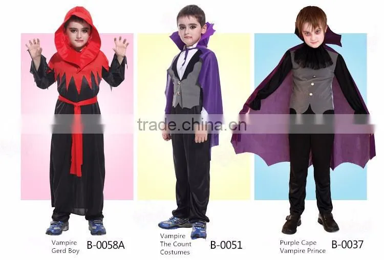2016 Hot selling wholesale halloween vampires costume for boys
