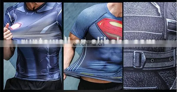 Sublimation mma lycra rash guard,compression suits