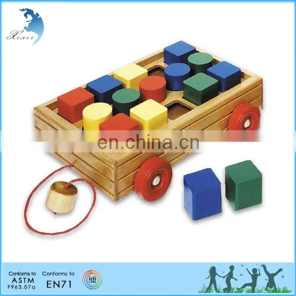 children eco-fashion wood montessori training blocks toys