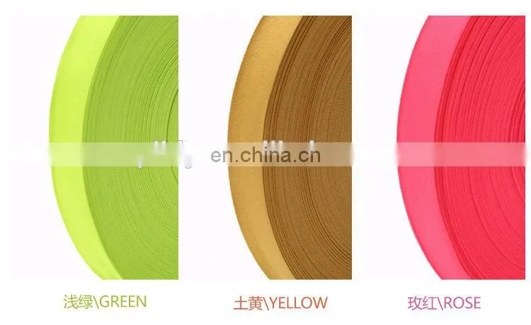 Factory supply high quality multi colored polyester webbing for bags