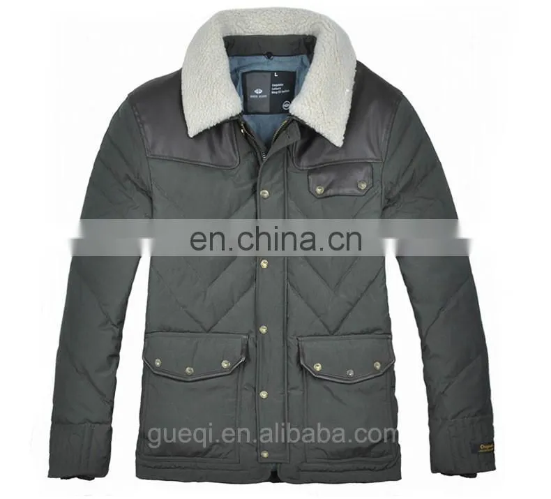 2017 Latest European Design with Fur Collar Down Jacket Men
