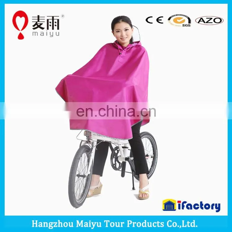 Maiyu waterproof windproof cheap bike rain poncho