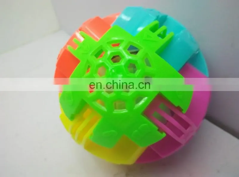 7PCS block juggling assembled 12.5CM flashing light glow music jumping ball promotion toys EN71