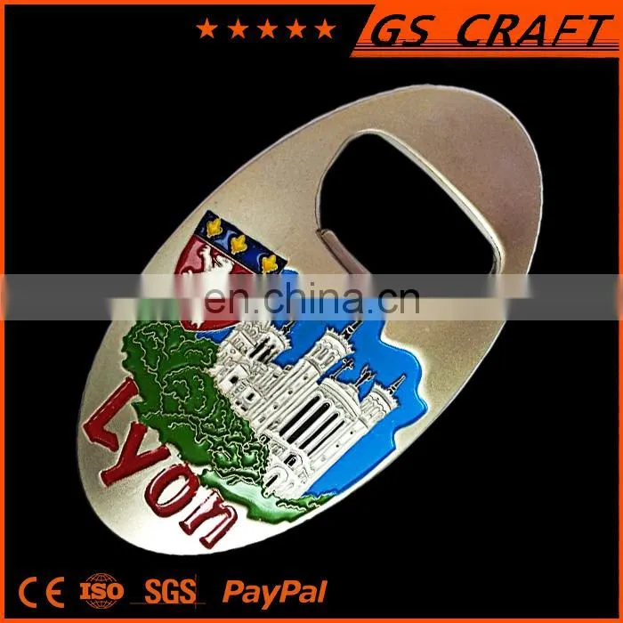 New design of nice quality with color plated round bottle opener