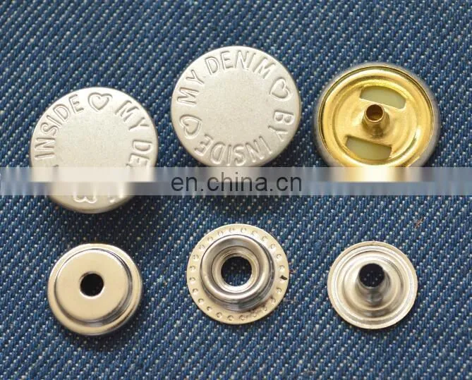 Snap fastener in brass material