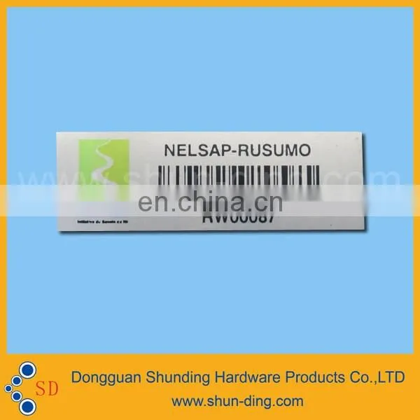 Custom Printed Packaging Barcode Metal Label, Aluminum Asset Tag